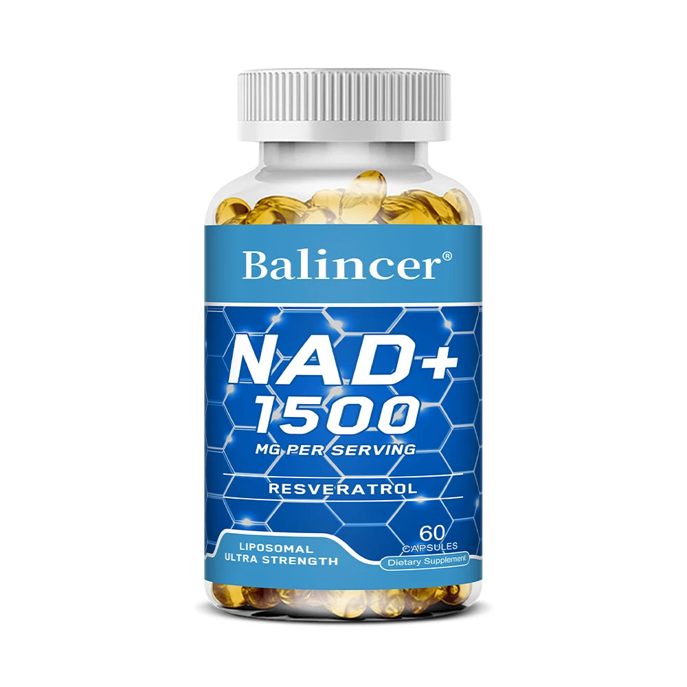 NAD + suppléments, avec résvératrol, supplément énergétique naturelle, supporte la santé cellulaire, anti-âge, améliore l'immunité-120 capsules