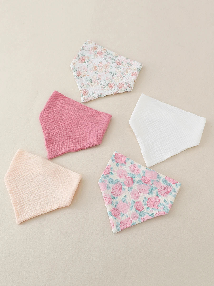 Bavoirs en mousseline de coton pour bébé |   Bavoir bandana pour tout-petits |   Tablier lavable en mousseline de gaze absorbante douce pour bébé