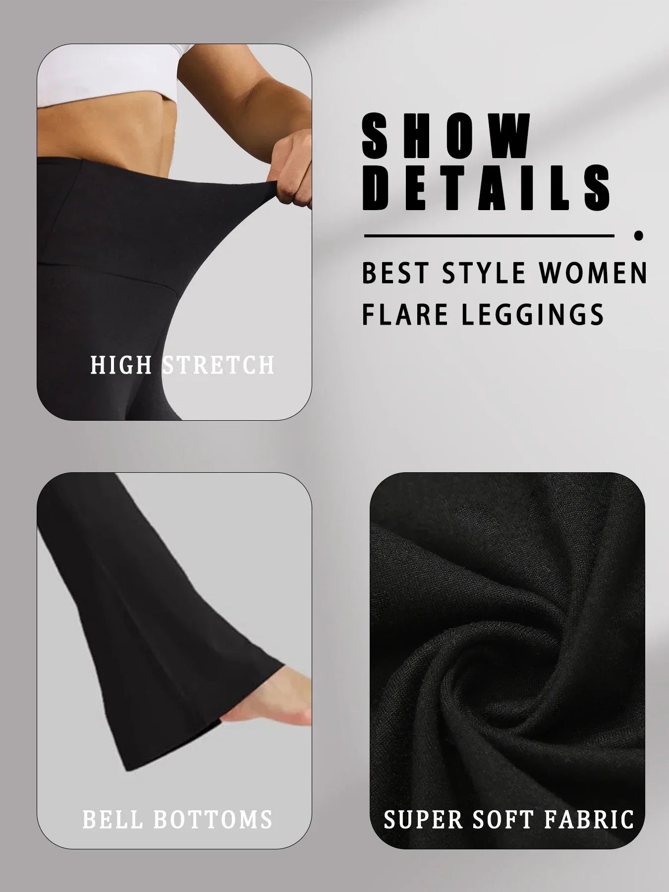 Pantalon évasé Super doux pour femmes, taille haute, contrôle du ventre, Leggings de Yoga, bas de cloche