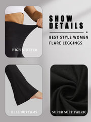 Pantalon évasé Super doux pour femmes, taille haute, contrôle du ventre, Leggings de Yoga, bas de cloche