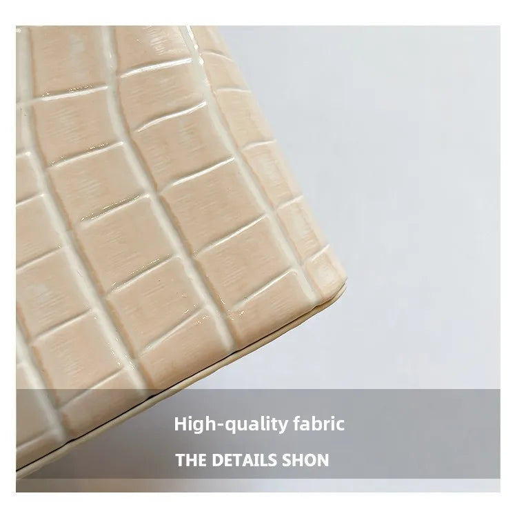 Mini multifunctional handbag made of waterproof PU fabric, fashionable, solid color, simple material, locking buckle, decoration 