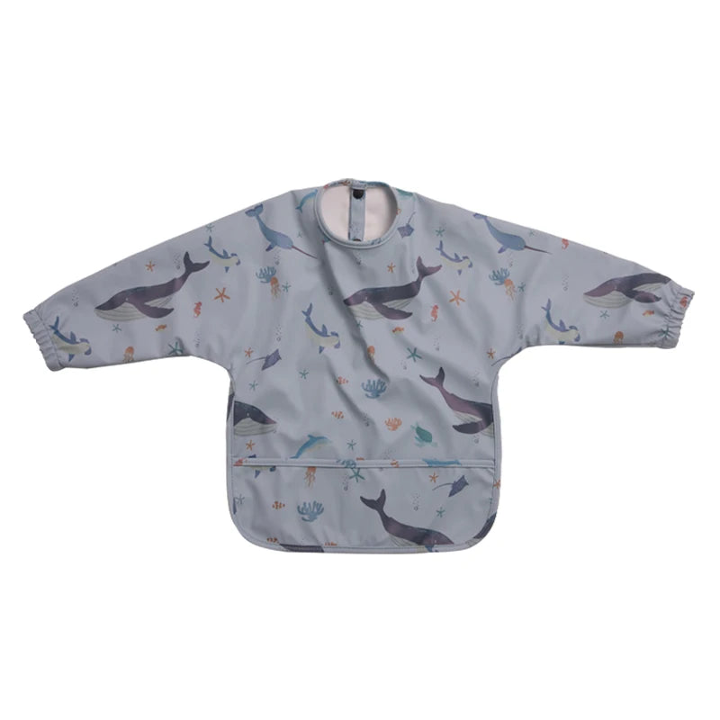 Bavoirs imperméables pour nouveau-né, bavoir blouse de peinture pour enfants à manches longues pour garçons et filles, tablier d'alimentation facile à nettoyer, articles pour bébé