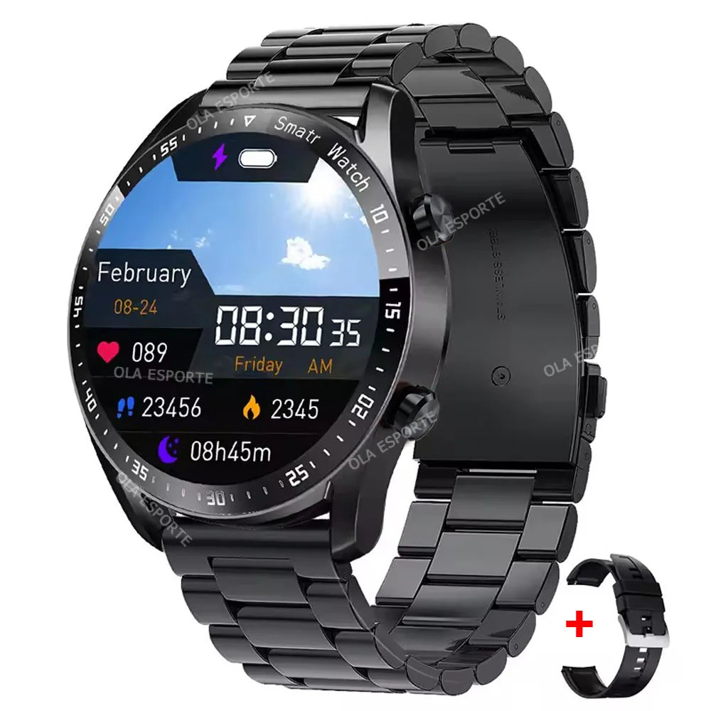 2025 nouvelle montre intelligente femmes hommes AMOLED écran Bluetooth appel plein écran tactile météo appel sport Bracelet intelligent 5ATM étanche