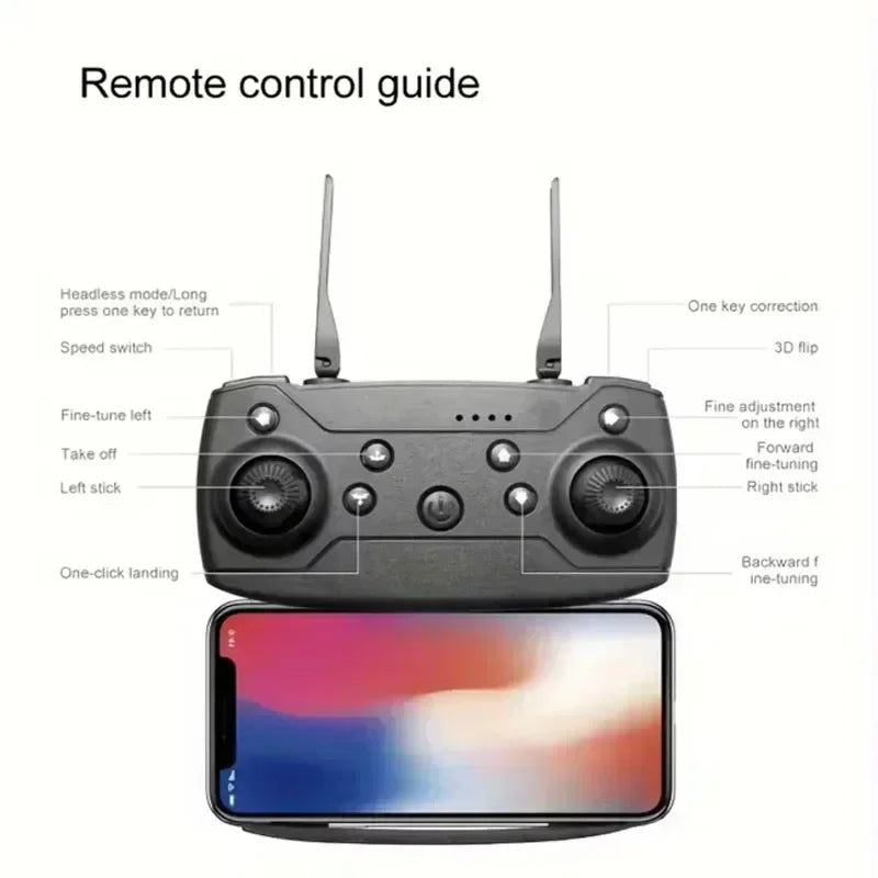 Elite E88 2024 RC Drone – 4K Ultra HD Camera | Foldable and Portable | Altitude Hold | Perfect Gift for Adults and Children