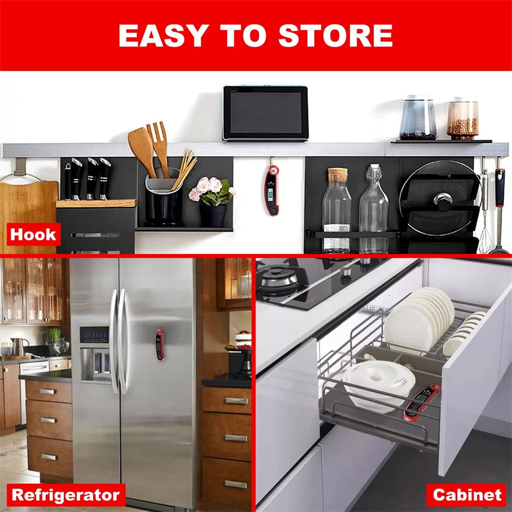Therye.com numérique étanche pour aliments de cuisine, lecture instantanée, viande, eau, lait, cuisson, griller, barbecue en plein air