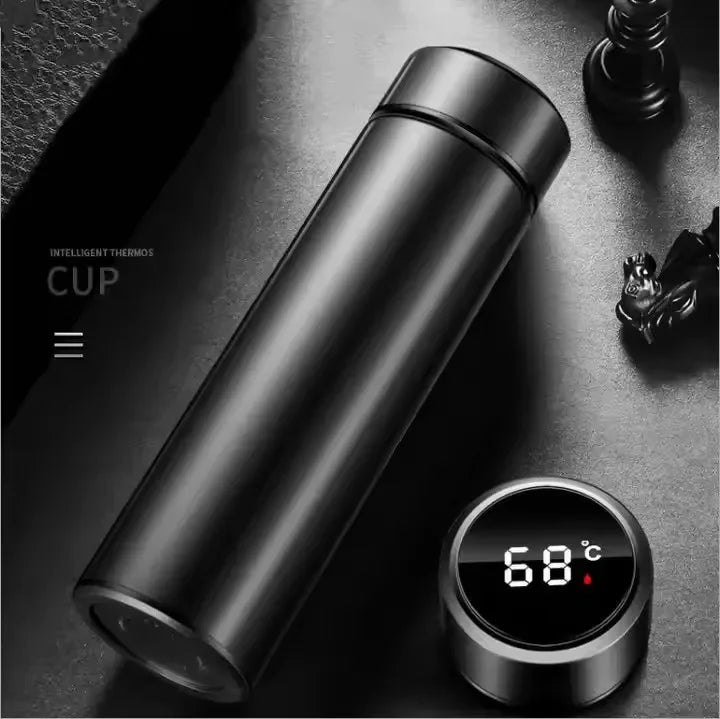 Thermos intelligent en acier inoxydable – Tasse de voyage sous vide à affichage LED (gobelet à thé à café chaud/froid à double température)