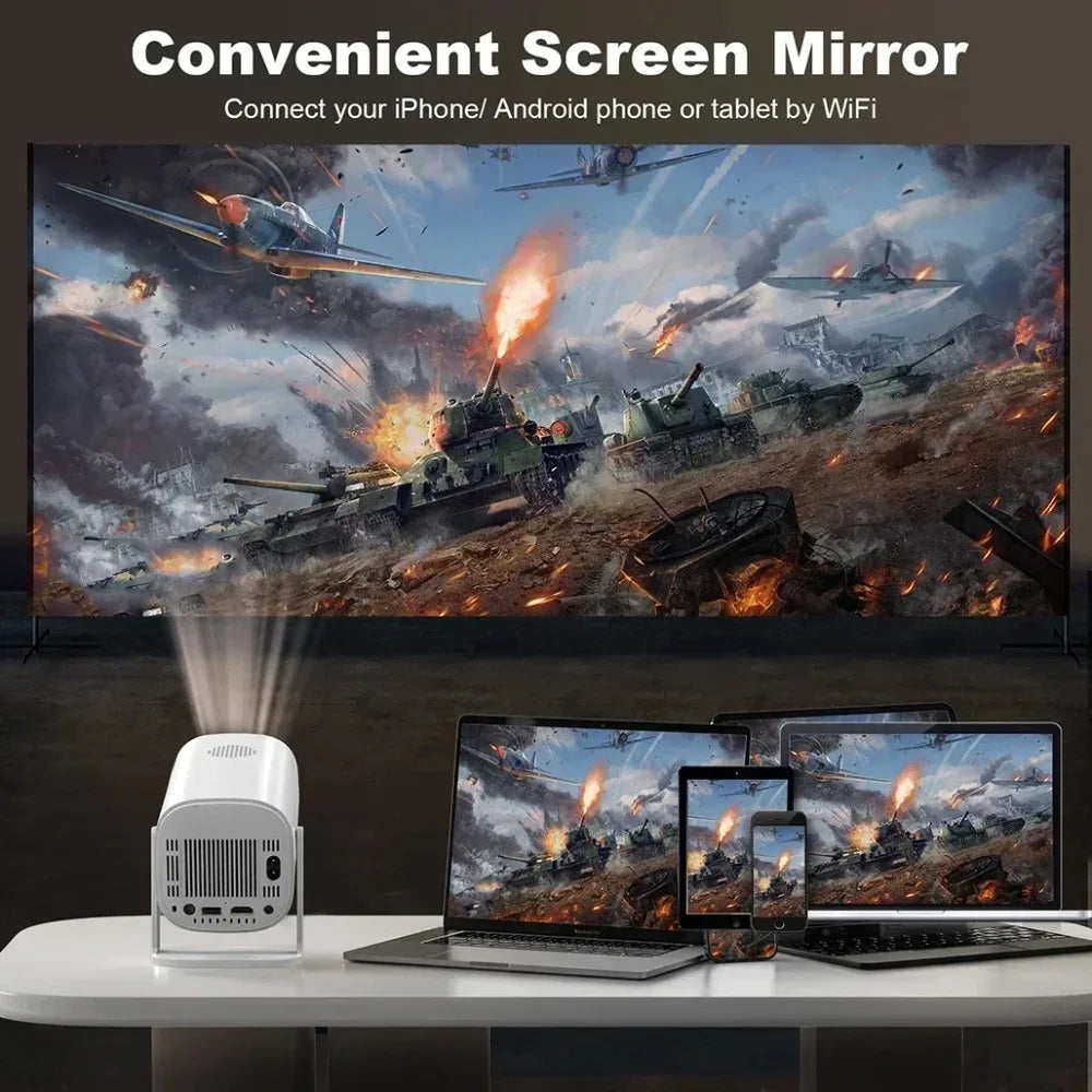 Projecteur intelligent P30 Android 11, WiFi 6, 4K, 1080P, prise en charge vidéo, système de divertissement domestique Portable natif 1280x720P