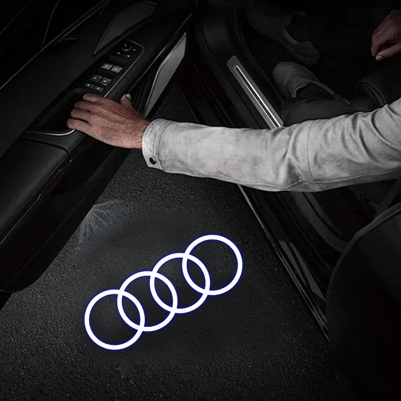 Car Door Welcome Light LED Laser Projector Logo, for Audi A1 A3 A4 A5 A6 B5 B6 B7 B8 C5 C6 C7 A7 A8 Q3 Q5 Q7 TT 8V, Car Accessory