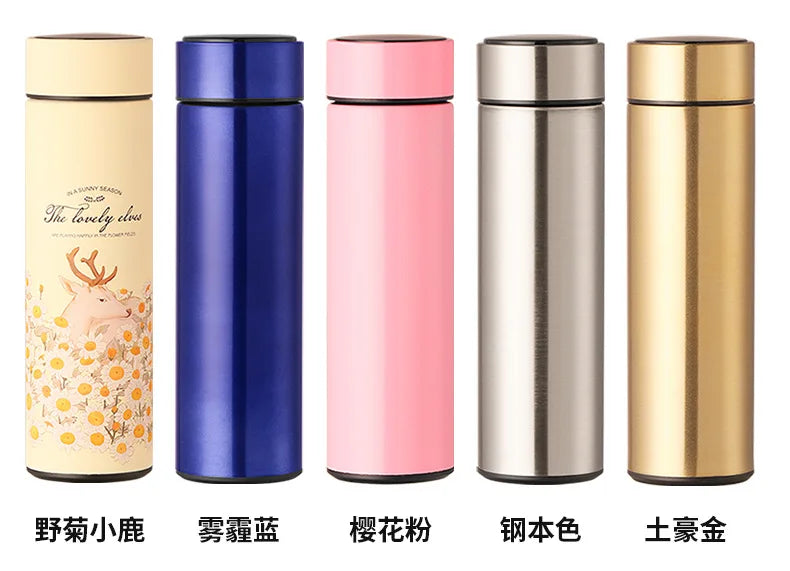 Tasse Thermos intelligente en acier inoxydable 316, affichage de la température, contrôle tactile, bouteille d'eau isolée, séparation du thé, cadeau de noël