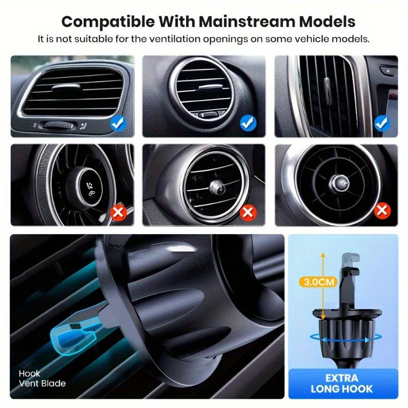 Support de téléphone universel pour voiture, avec Clip à crochet, Compatible avec les pièces intérieures mobiles