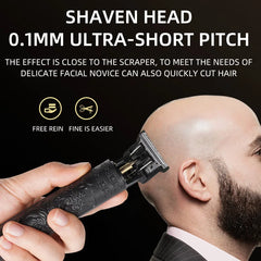 Rasoir de coupe de cheveux pour hommes tondeuse Rechargeable rasoir adulte électrique Vintage tondeuserazor maison USB charge salon de coiffure Dragon noir