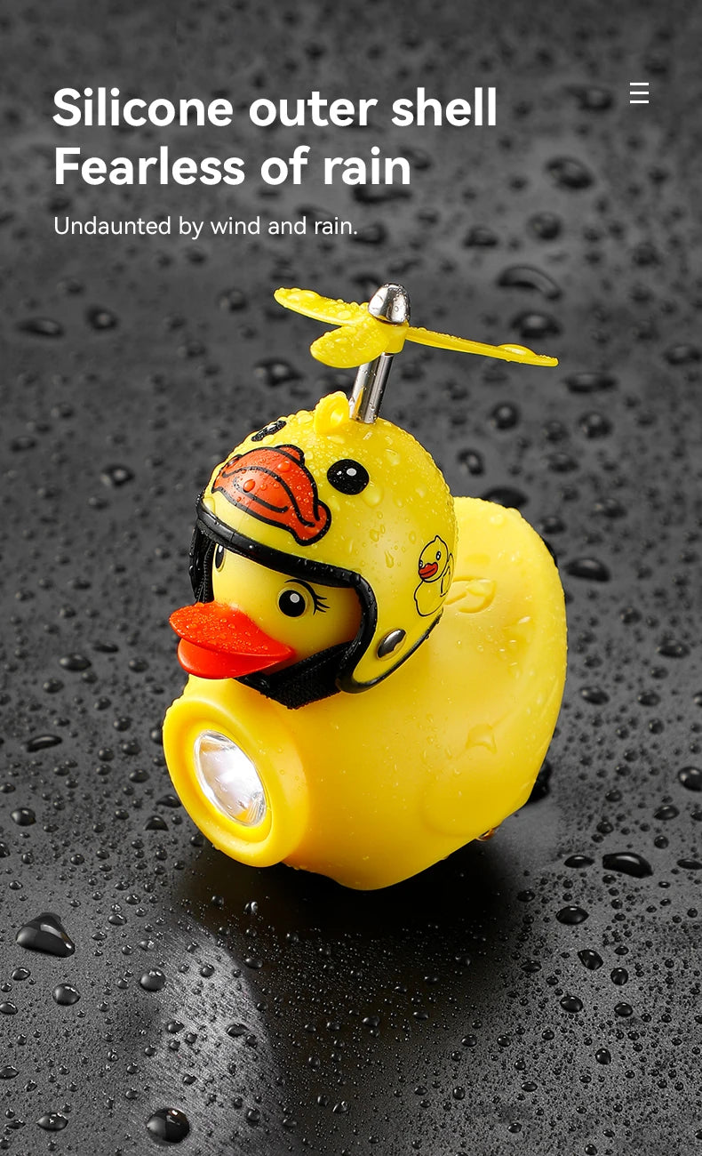 Lumière de vélo pour enfants, équitation de nuit, petit canard jaune, sonnette pour enfants, lampe de poche, phare de vélo pour cyclisme, lampe avant de vélo