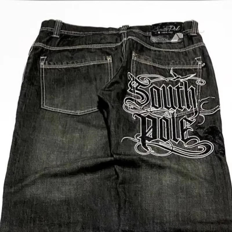American Y2K 2025 New Baggy Wide Leg Black Oversized Jeans Women's Casual Street Joker Denim Pants Couple Jeans Vintage Streetwear