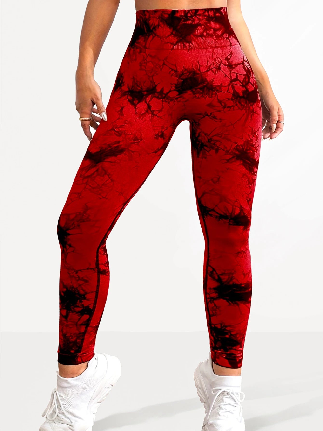 Pantalon de Yoga sans couture pour femmes, teinture par nouage, taille haute, doux et confortable, vêtements de sport, Leggings d'entraînement, collants