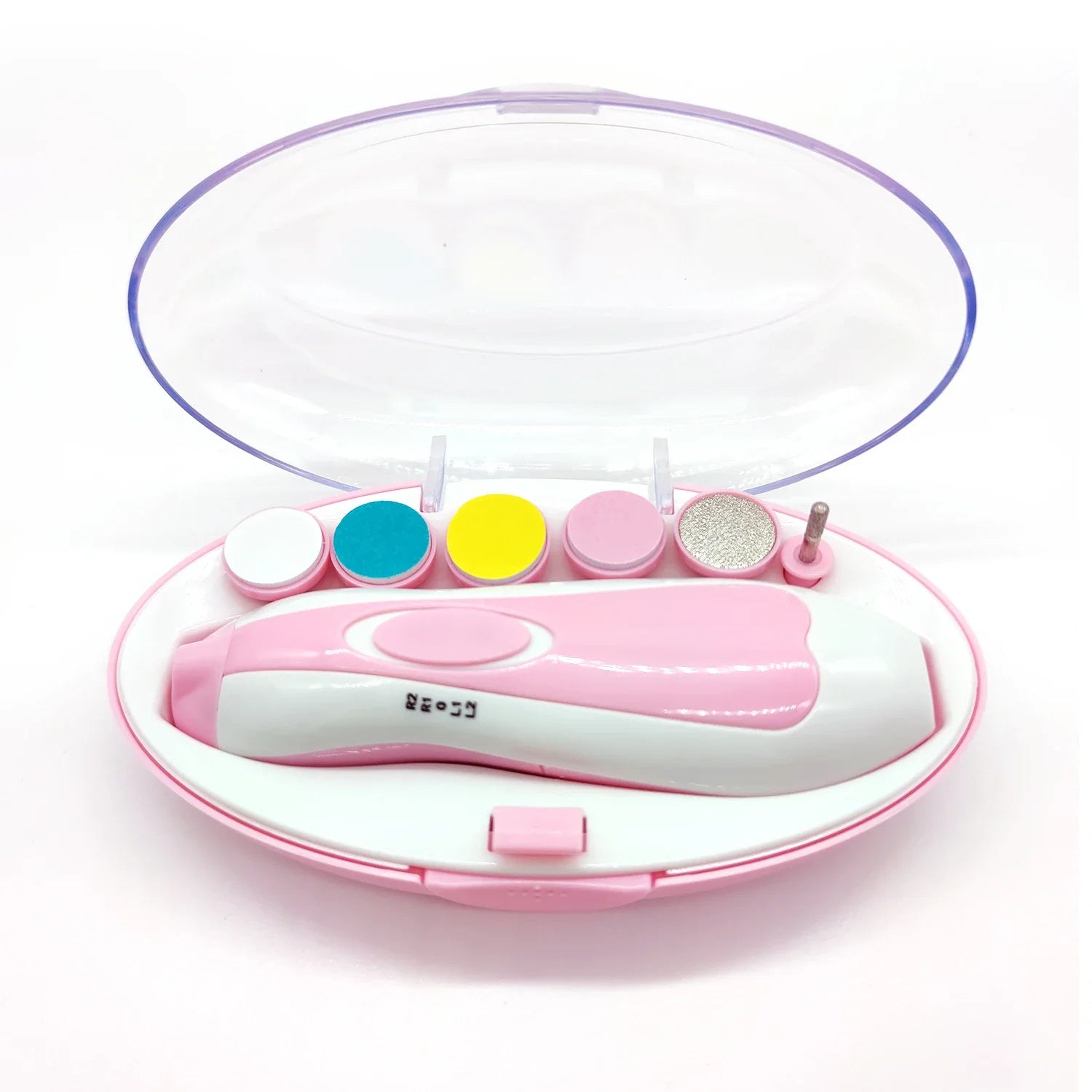 Lime à ongles électrique pour bébé, coupe-ongles pour tout-petits, ensemble de soins des ongles, ciseaux à ongles, bleu, rose, pour garçons et filles, sans danger pour les mains du bébé