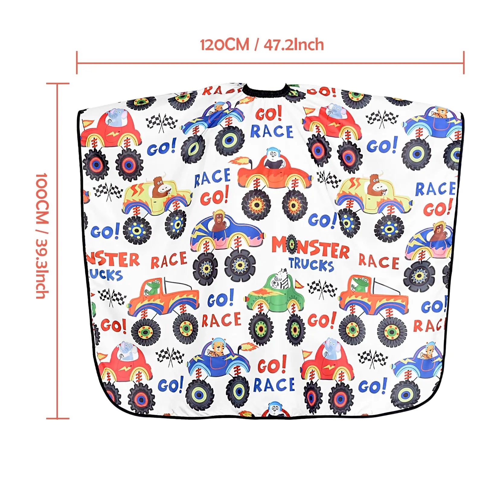 Children's hairdresser's cape, cartoon design, for hair salons, polyester pongee, barber's robe, hair care, hairdressing supplies