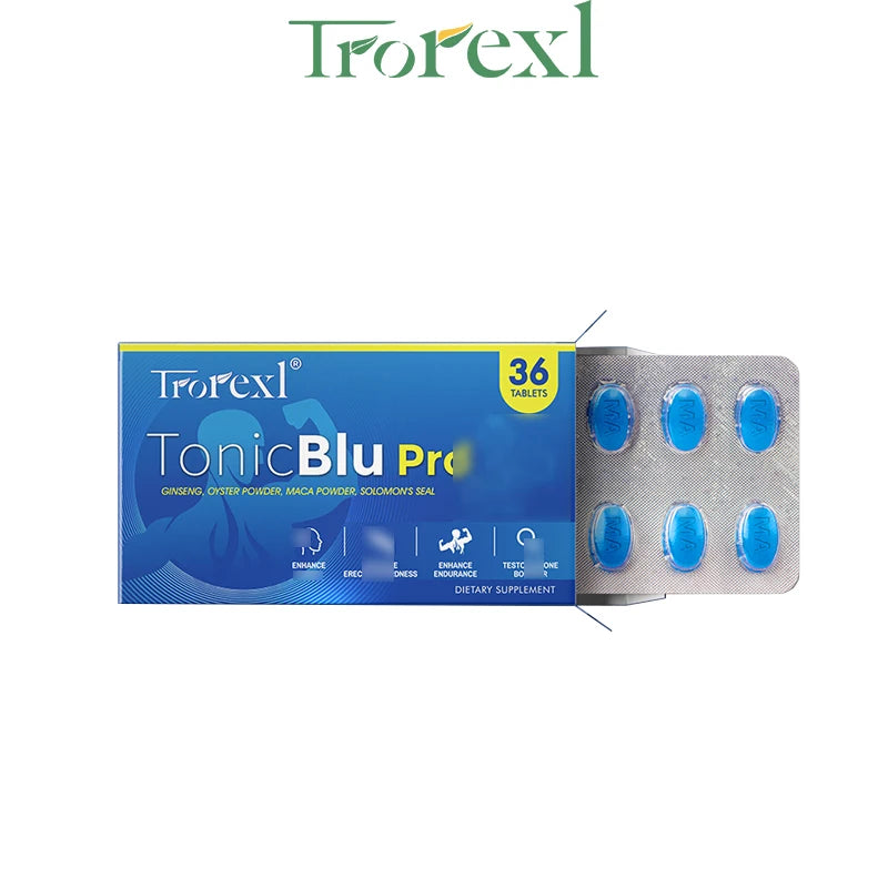Pilules bleues naturelles d'huître et de Ginseng, supplément d'amélioration masculin, soutient l'énergie et l'endurance, 36 à 360 comprimés