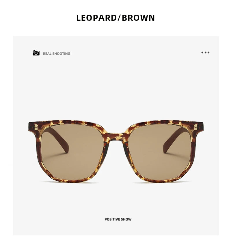 Lunettes de soleil classiques à gros grain de bois pour hommes et femmes, rétro, surdimensionnées, carrées, mode masculine et féminine, pour vacances d'été, nuances de conduite