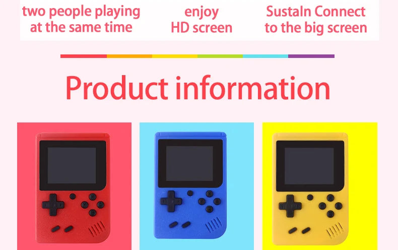 Console de jeu vidéo rétro avec écran Lcd de 2.4 pouces, 400 pouces, Portable, cadeau de noël