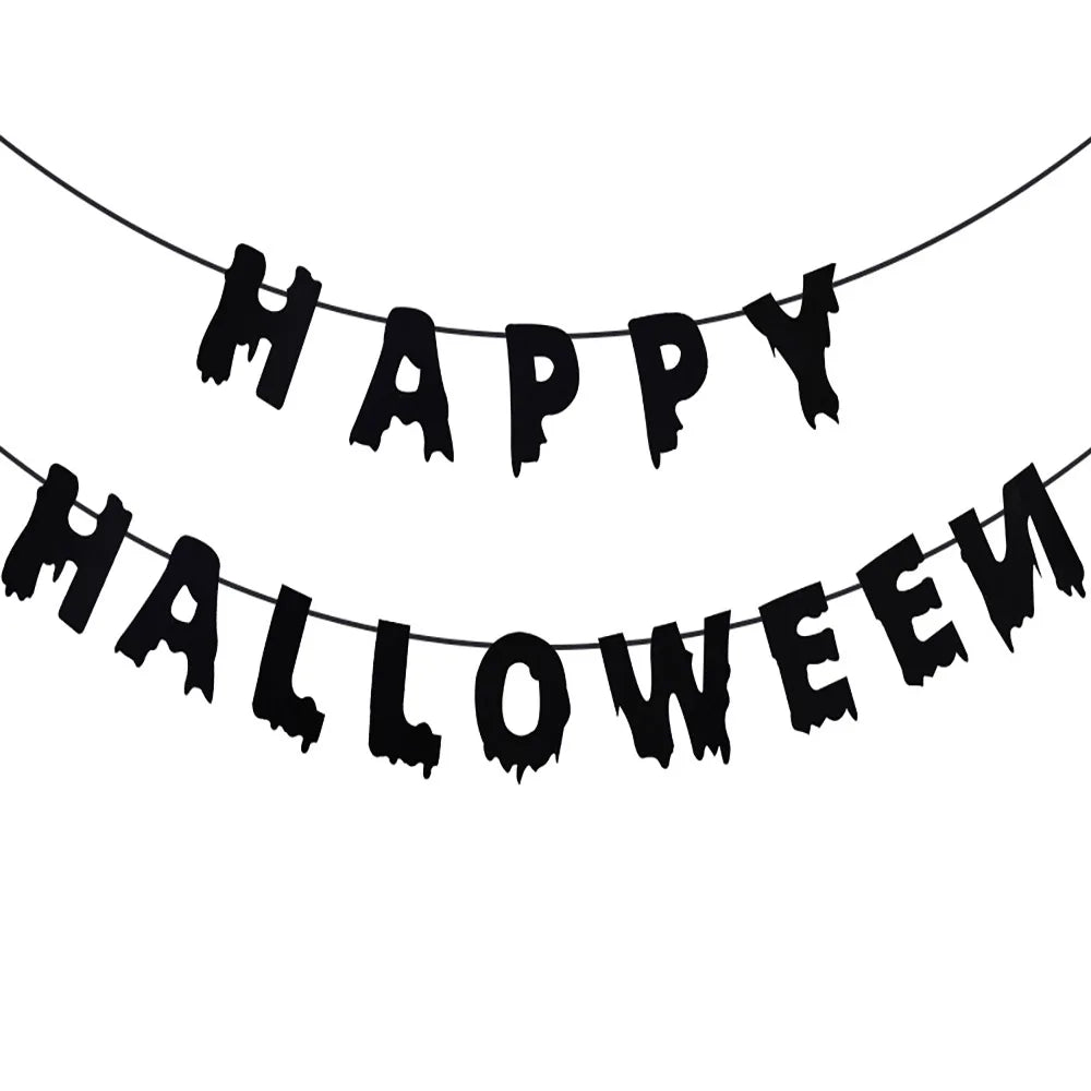 Decorative banners for Halloween parties, non-woven banners, stage setup supplies, festive hanging decorations