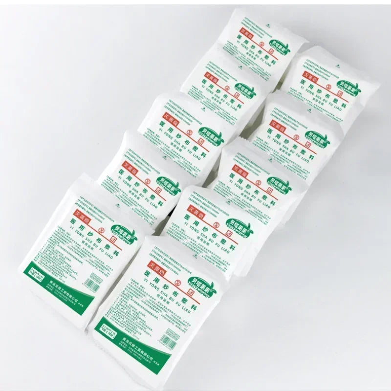 Tampon de gaze médicale en coton imperméable, fournitures de soins pour plaies, premiers soins, 5x7cm, 6x8cm, 8x10cm, 10 pièces par sac