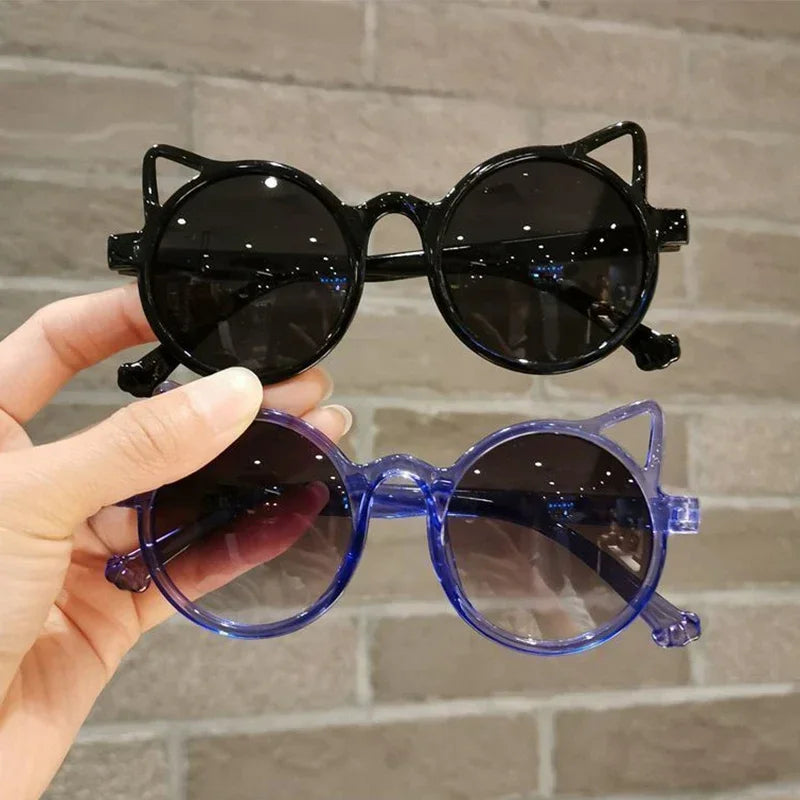 Lunettes de soleil pour enfants, oreilles de dessin animé d'animaux mignons, Protection solaire d'extérieur pour enfants, jolies lunettes de soleil Vintage pour enfants