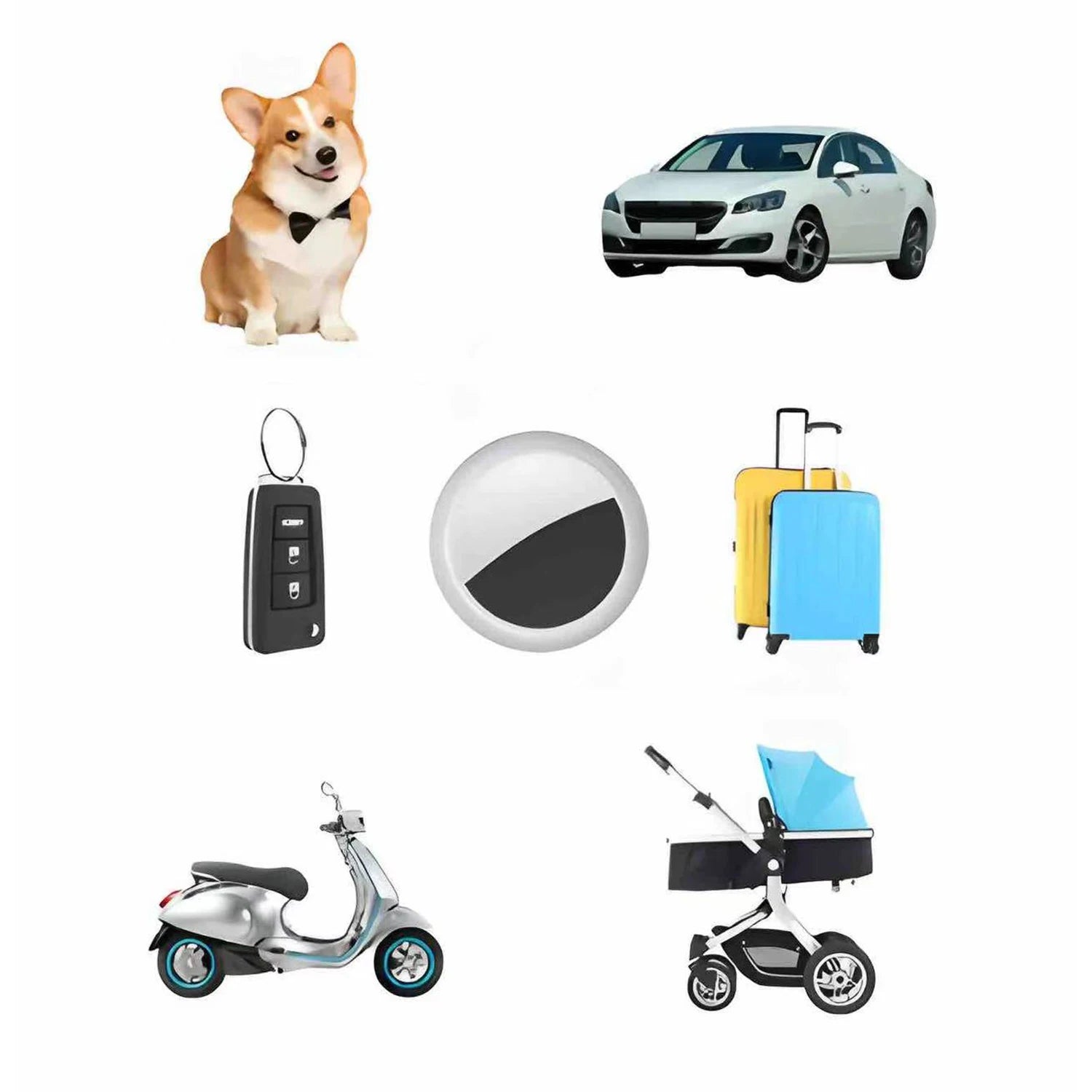Localisateur intelligent de clé de traqueur de téléphone Airtag APP recherche avec alarme localisation en temps réel traqueur de positionnement pour enfants localisateur d'animaux de compagnie