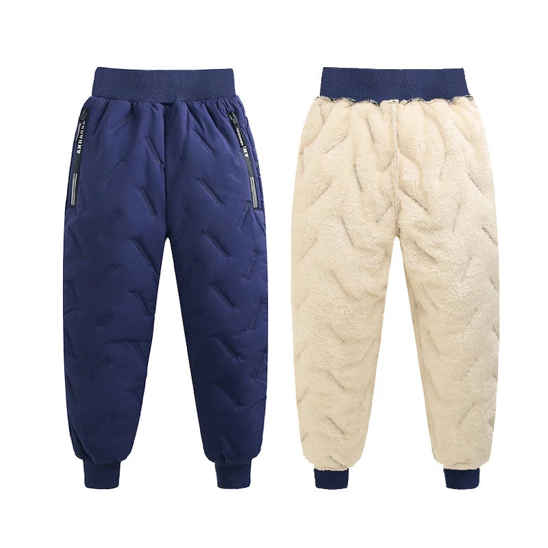 Filles hiver chaud mode cachemire coton pantalon pour garçons âgés de 3 à 12 ans enfants décontracté imperméable épaissir pantalons de survêtement vêtements pour enfants