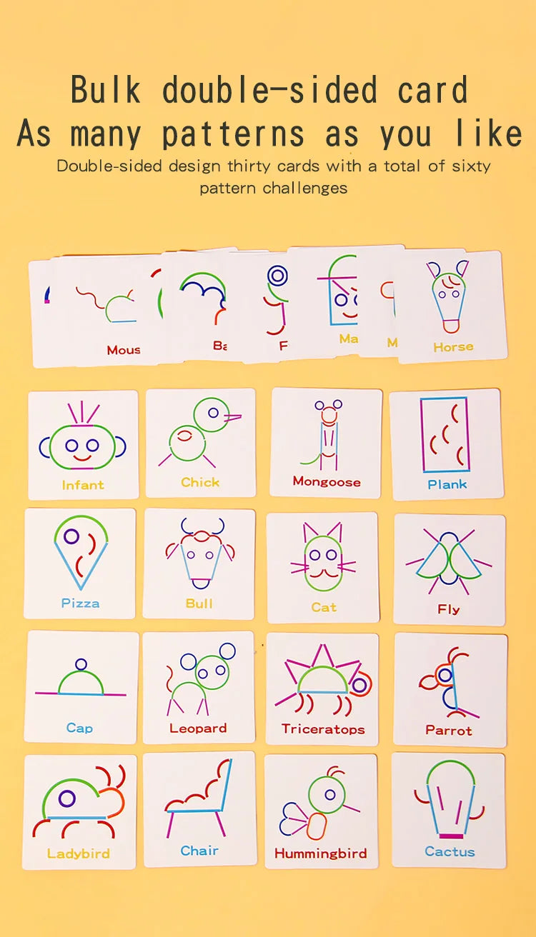Jouets de puzzle pour l'éducation précoce des enfants, anneaux créatifs en bois, bâtons, puzzles, formation à la pensée logique abstraite, parent-enfant