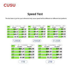 CUSU SSD Hard Drive, SATA 3, 128GB, 256GB, 512GB, 1TB, 2TB capacity, for laptop and desktop