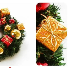Décorations de noël 45cm, couronne artificielle pour porte suspendue, accessoires de fenêtre, arrière-plan, accessoires d'arbre de noël