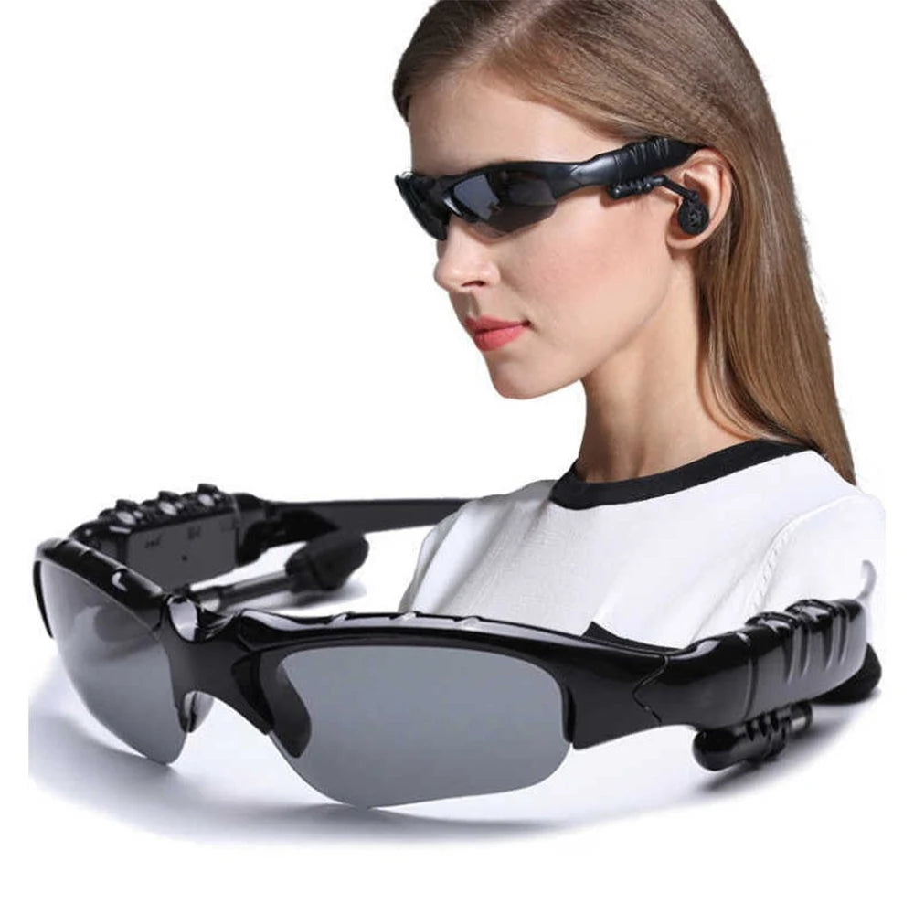 Sans fil Bluetooth 4.1 casque mode sport stéréo téléphone polarisé conduite lunettes de soleil équitation yeux lunettes casque
