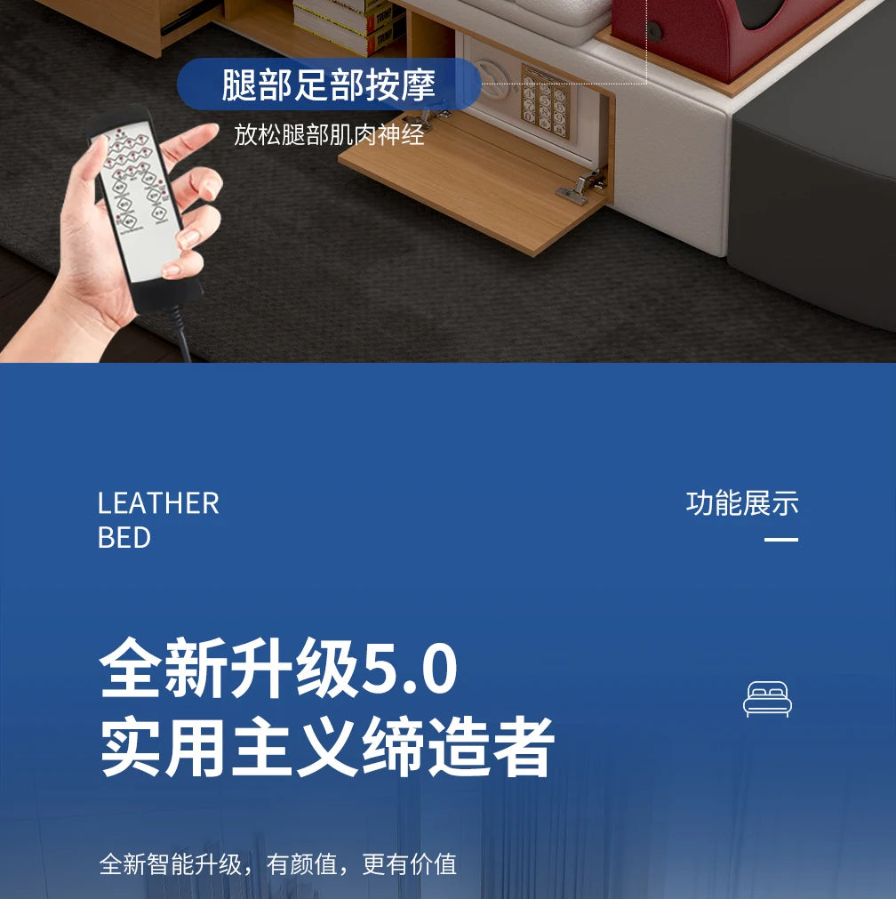 Lits minimalistes uniques lecture fantaisie King commodes de couchage lits Massage Muebles intelligents Para dortoir meubles de chambre