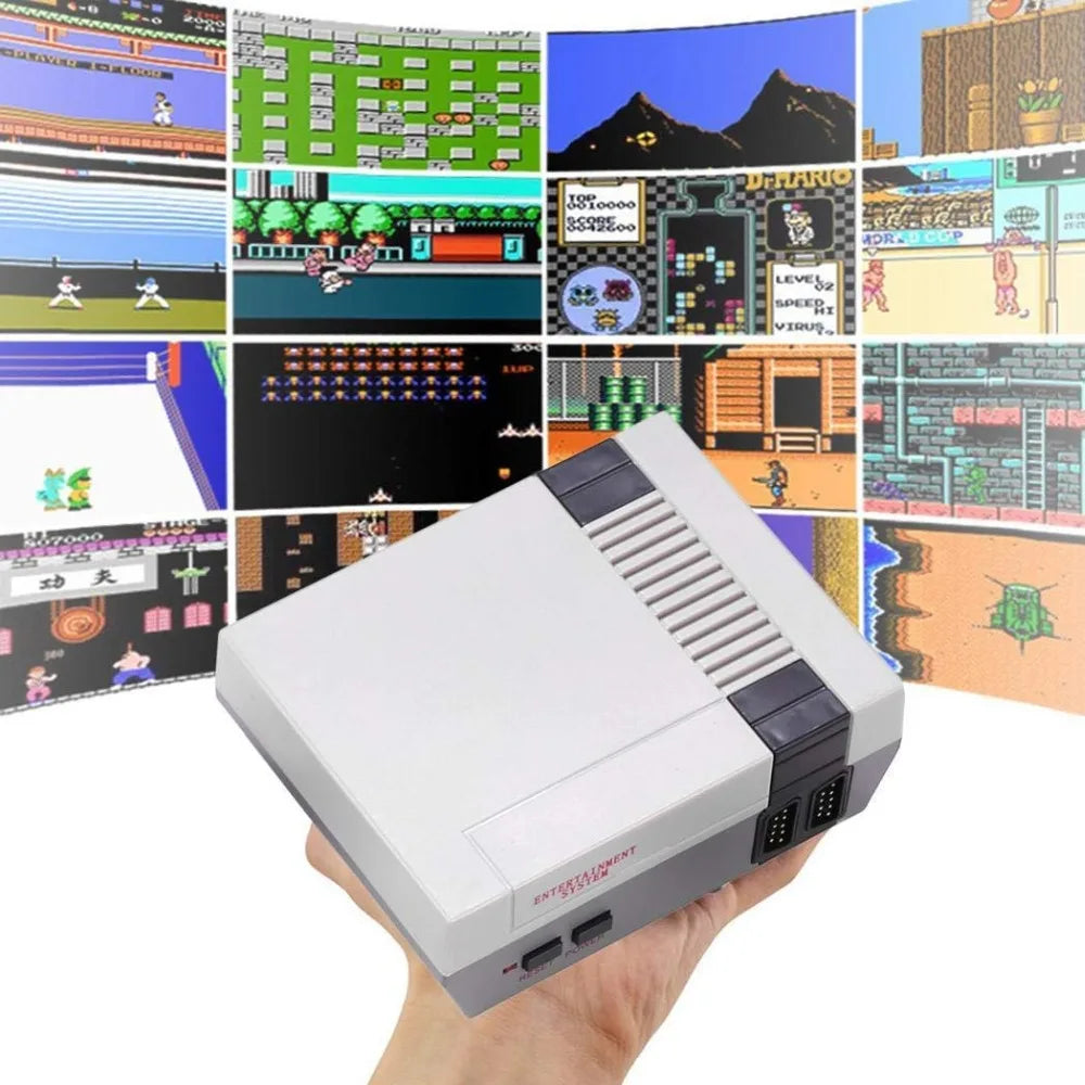 Retro game console, Mini classic video game system, 620 built-in AV games, 8-bit NES FC TV console, gift for adults and children