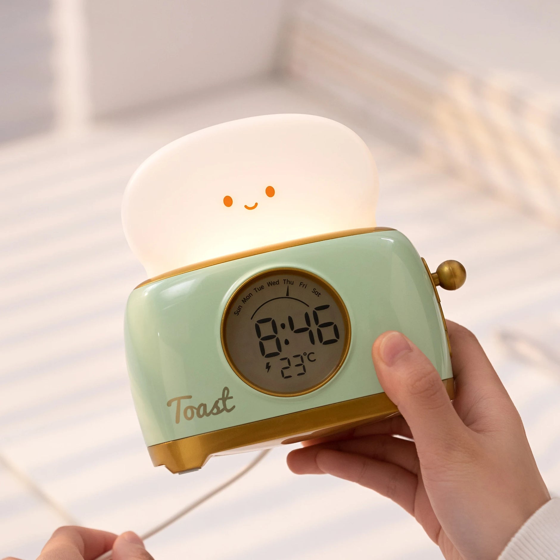 LED wake-up night lights, creative bedside night light, desk lamp, indoor lighting, USB timer, dimmable light, gifts for children