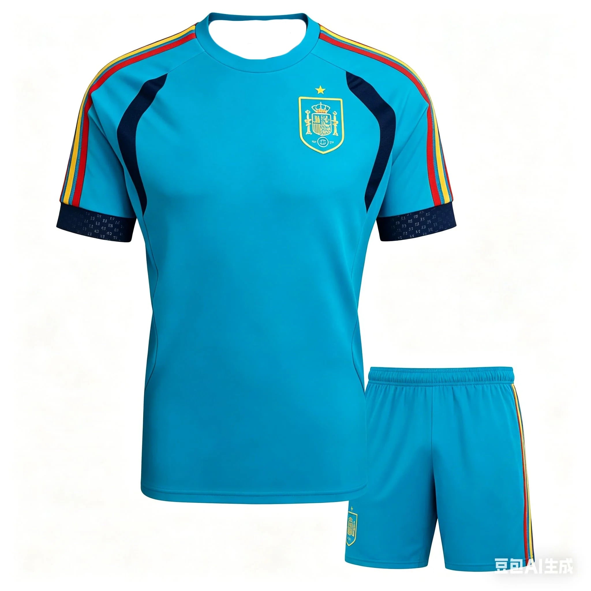 Nouveau modèle 2026 – Ensemble maillot d'entraînement de l'équipe nationale espagnole à séchage rapide – T-shirt respirant et tendance pour homme – Collection été familiale