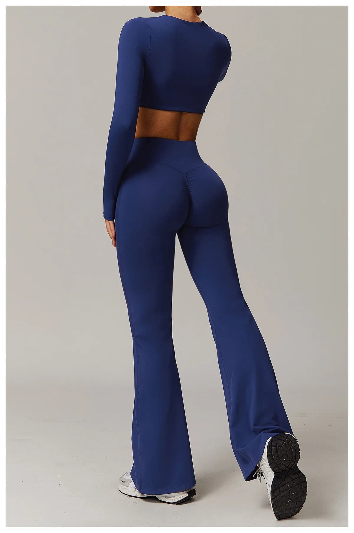 Taille haute pantalon à jambes larges Leggings femmes collants Fitness cloche-bas Yoga élastique Leggings Push Up gymnastique entraînement pantalon évasé
