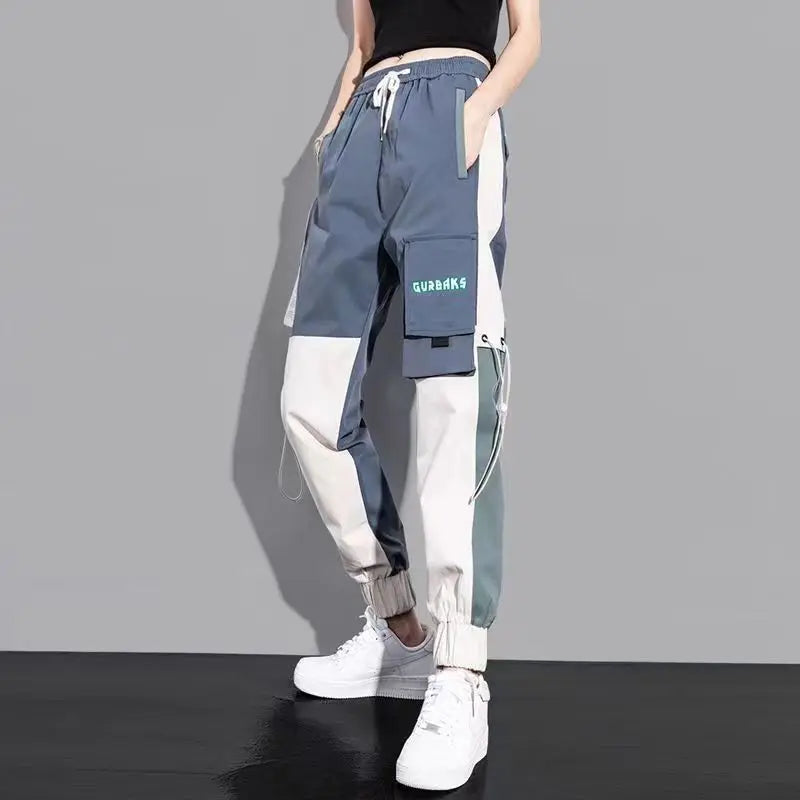 Joggeurs femme sport décontracté filles mode Hip-hop Streetwear pantalon mode Cargo pantalon femme danse pantalons de survêtement pantalon noir