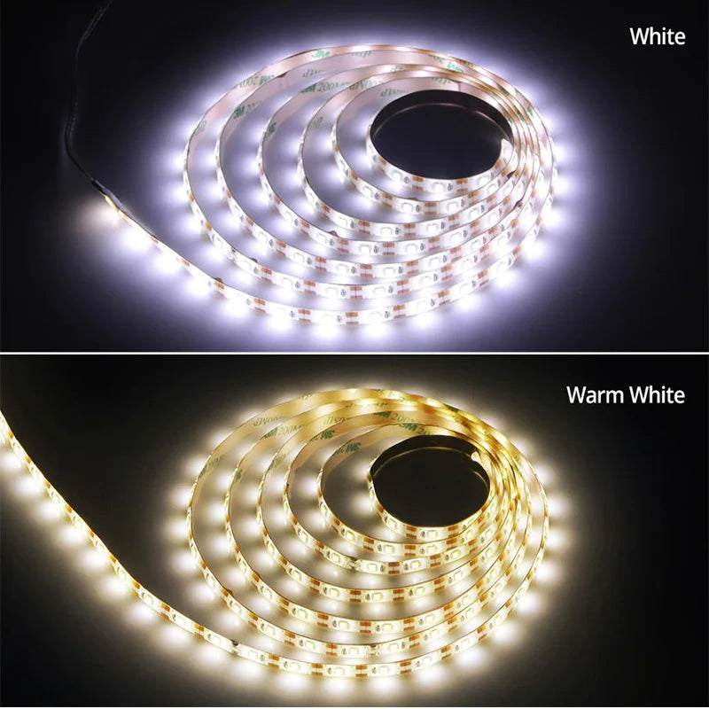 LED Strip Light with Ripple Sensor and Hand Swipe, Backlighting for TV, Kitchen, Under Cabinet, DC 5V, USB 2835