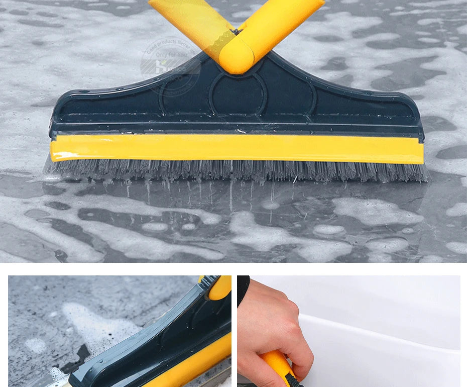 Brosse de nettoyage de sol 2 en 1, brosse de nettoyage à Long manche, essuie-glace amovible, balai magique, raclette, carrelage, outils de nettoyage de cuisine