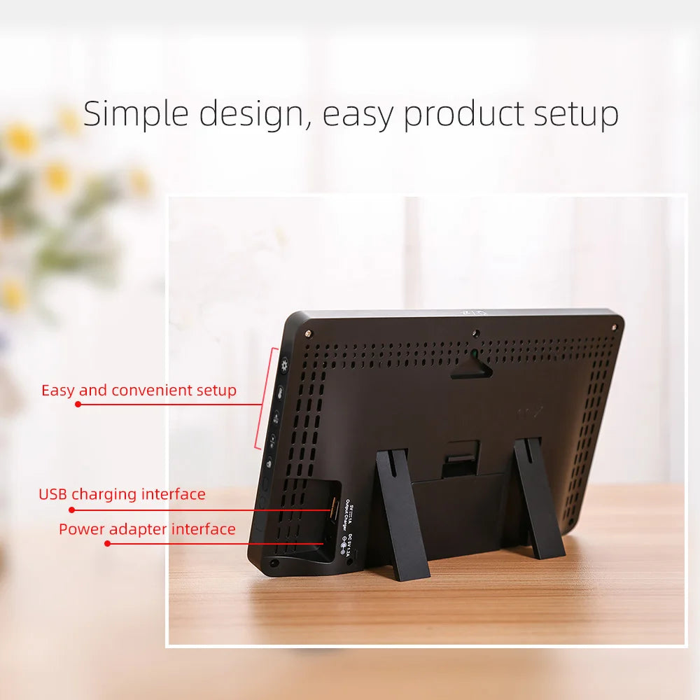 Tuya – Station météo intelligente WIFI, compteur de température et d'humidité, prévisions météorologiques, réveil météo multifonctionnel pour intérieur et extérieur