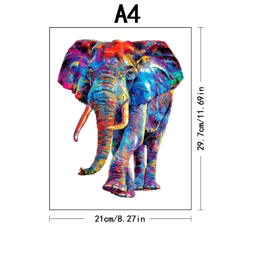 Puzzle en bois - Succulent coloré - Puzzle en bois pour adultes et enfants - Puzzle en bois animal de forme unique - Puzzle pour adultes