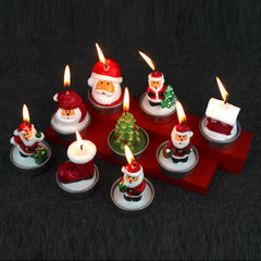 Bougie parfumée pour arbre de noël, faite à la main, père noël, bougies mignonnes en cire de soja, bonhomme de neige, bougies de mariage, décoration de la maison, cadeaux de fête de noël