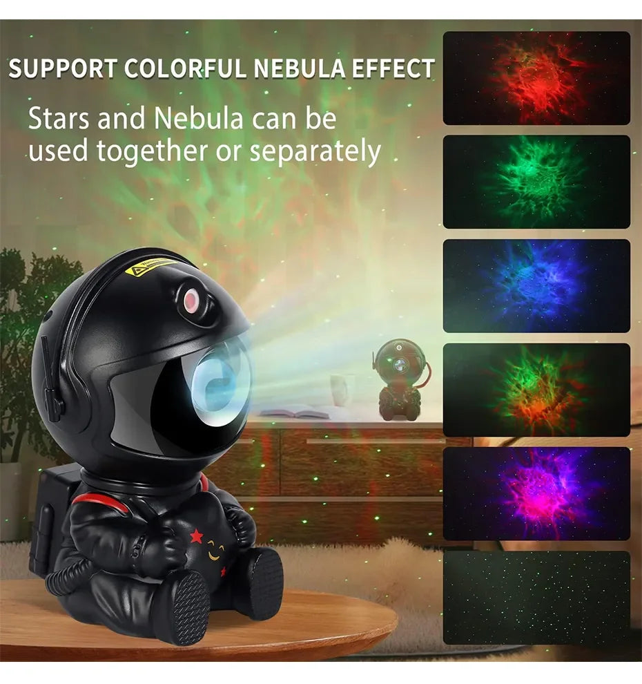 Projecteur d'étoiles pour enfants, veilleuse avec télécommande, conception réglable à 360 °, astronaute, nébuleuse, galaxie, éclairage pour enfants