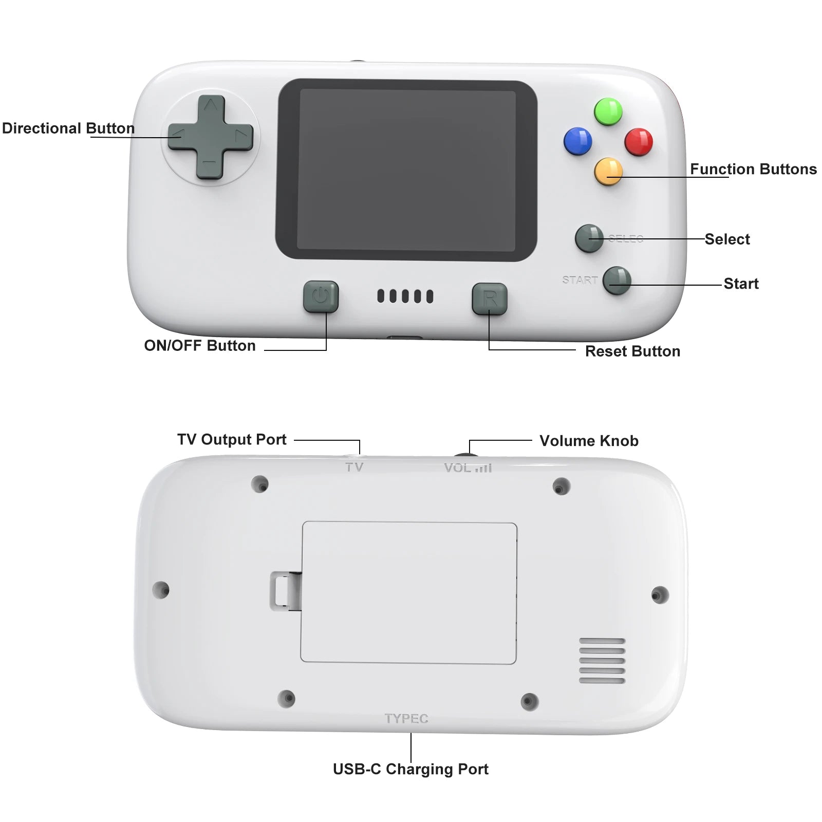 GAMINJA GC76 400 in 1 Classic Games Handheld Portable Game Console 2.8 inch Video Game Console Portable Game for Kids Gift
