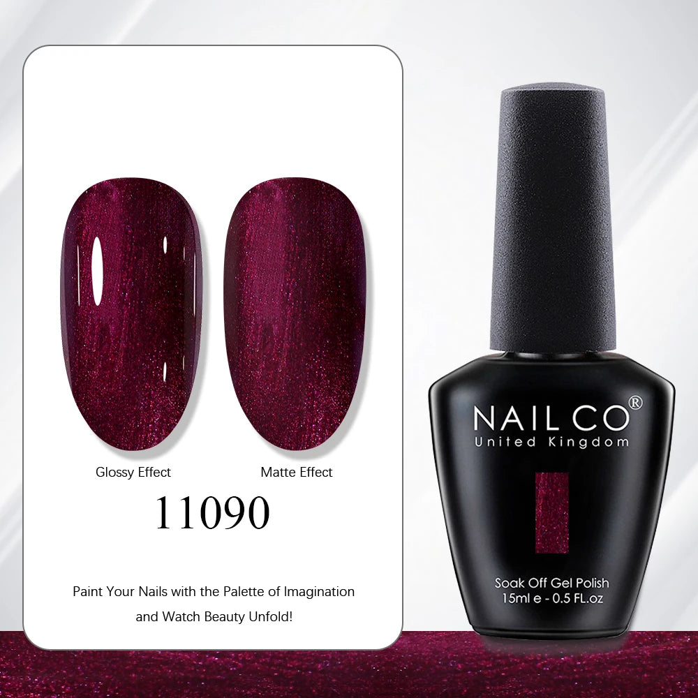 NAILCO 15ml Vernis à ongles Gel Vernis Semi Permanent UV Gel Vernis manucure Vernis Nail Art Nude Gel Poliish