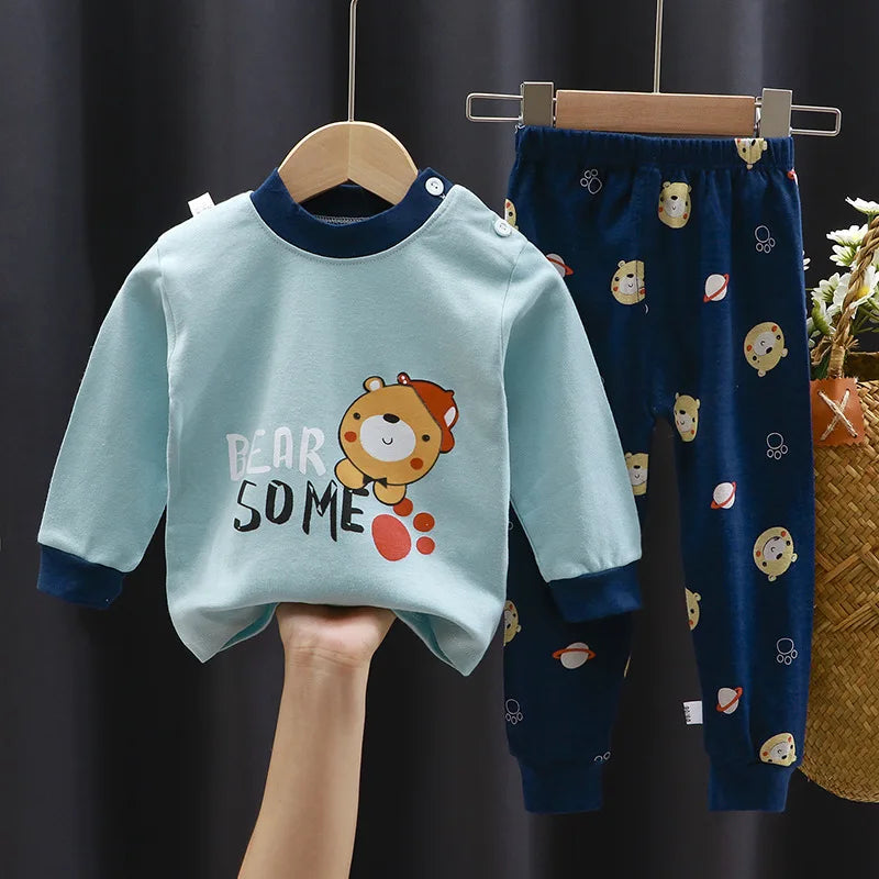 Vêtements pour enfants ensembles pour enfants vêtements pour enfants garçons filles coton automne hiver vêtements pantalons vêtements de nuit sous-vêtements