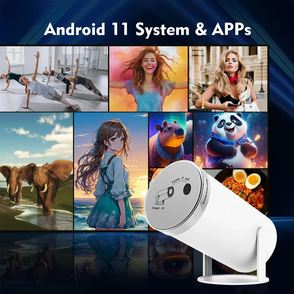 2025new DITONG HY300 pro nouveau projecteur HD 4K portable Android LED vidéo Home cinéma cinéma mini projecteur film HY300plus