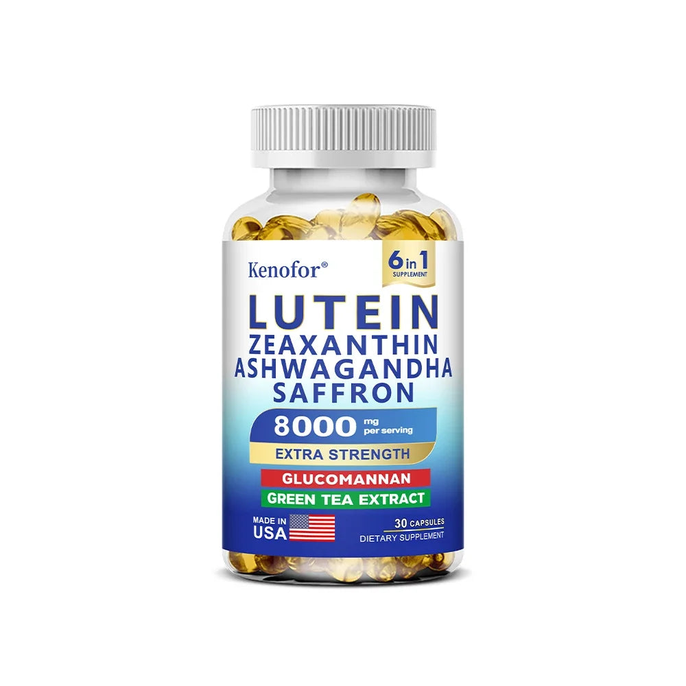 Suppléments de lutéine et de zeaxanthine, 8000 mg par service |   Complément alimentaire essentiel pour les vitamines oculaires et santé de la vision, NON GMO