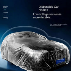 Housse de protection jetable pour vêtements de voiture, protection solaire GM, anti-pluie et anti-poussière, couverture complète simple en plastique transparent